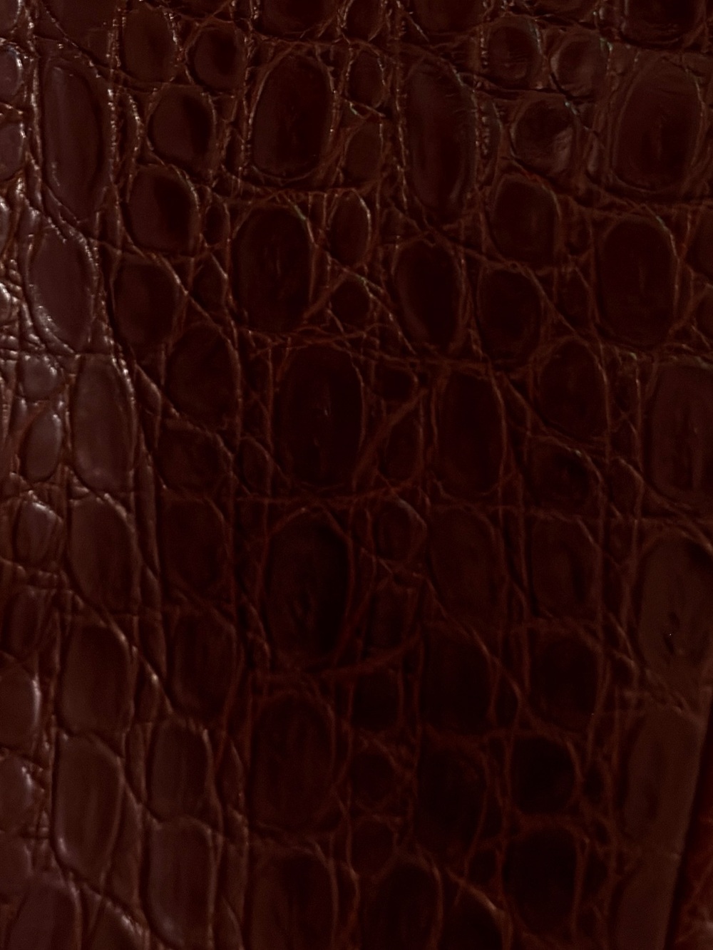 Vintage Ellen Tracy Made Italy Burgundy Croc Embossed Leather Knee High Boots 10 - Picture 8 of 16